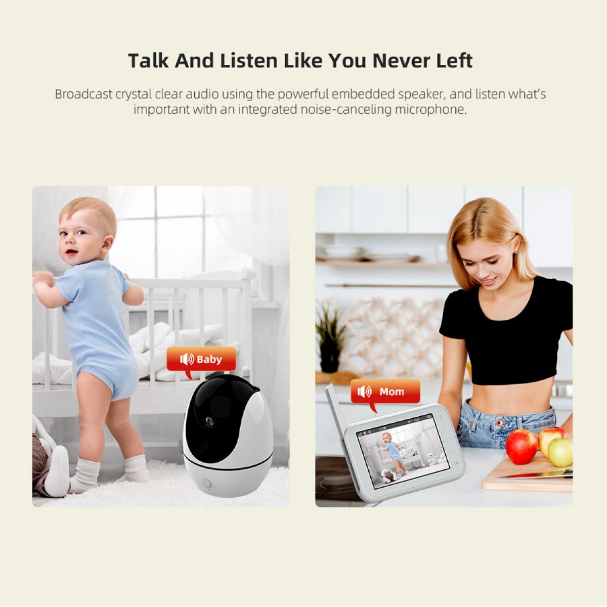 EDUP EP-1080P28 WiFi Baby Monitor Camera 4.5" IPS