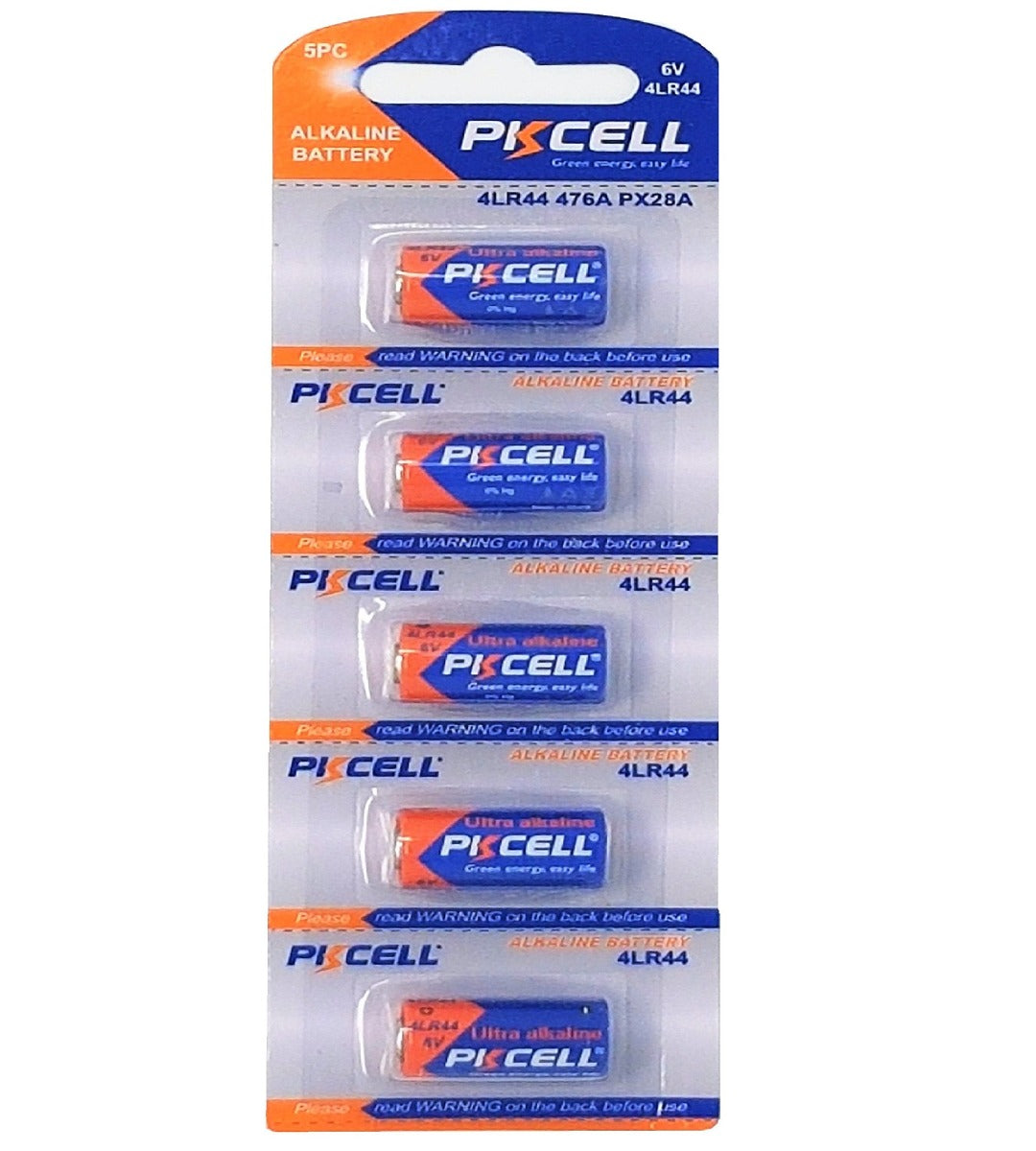 Pkcell Batteries 4LR44-5B (5pcs)