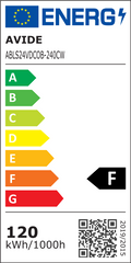 Avide LED Ταινία D-COB 24V 12W 6400K CW IP44 10m