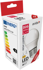 Avide LED Bulb Spherical G45 6.5W E27 Warm 2700K High Lumen
