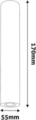 Avide GU10 Φωτιστικό Spot Στρογγυλό Μαύρο 170mm