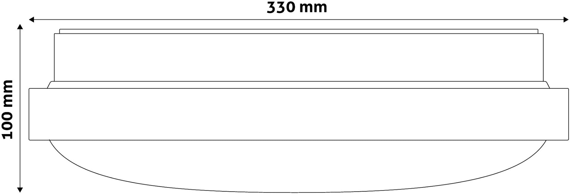 Avide LED Μοντέρνα Πλαφονιέρα Οροφής Pandora (Αλουμίνιο) 18W 330x100mm Λευκό 4000K