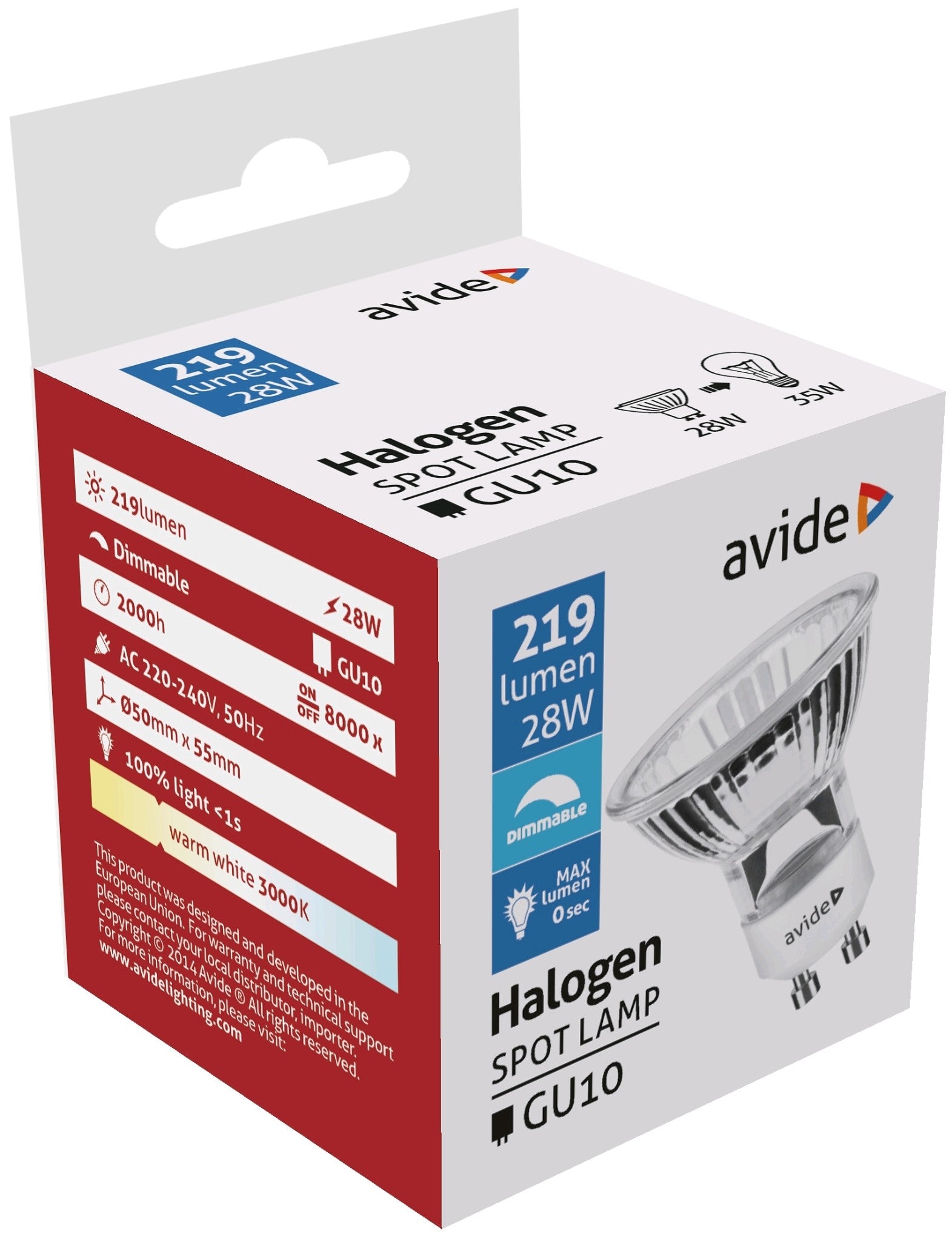 Avide Halogen Lamp GU10 28W