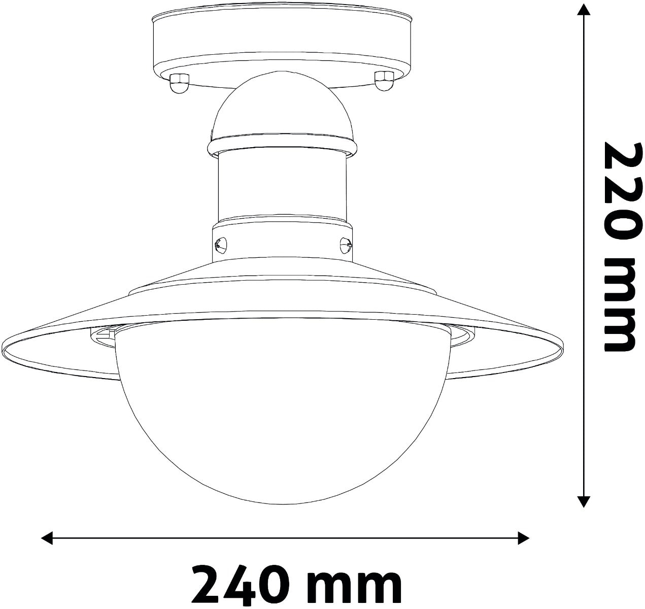 Avide Εξωτερικό Φωτιστικό Οροφής Imperial 1xE27 IP44 Antique Χρυσό