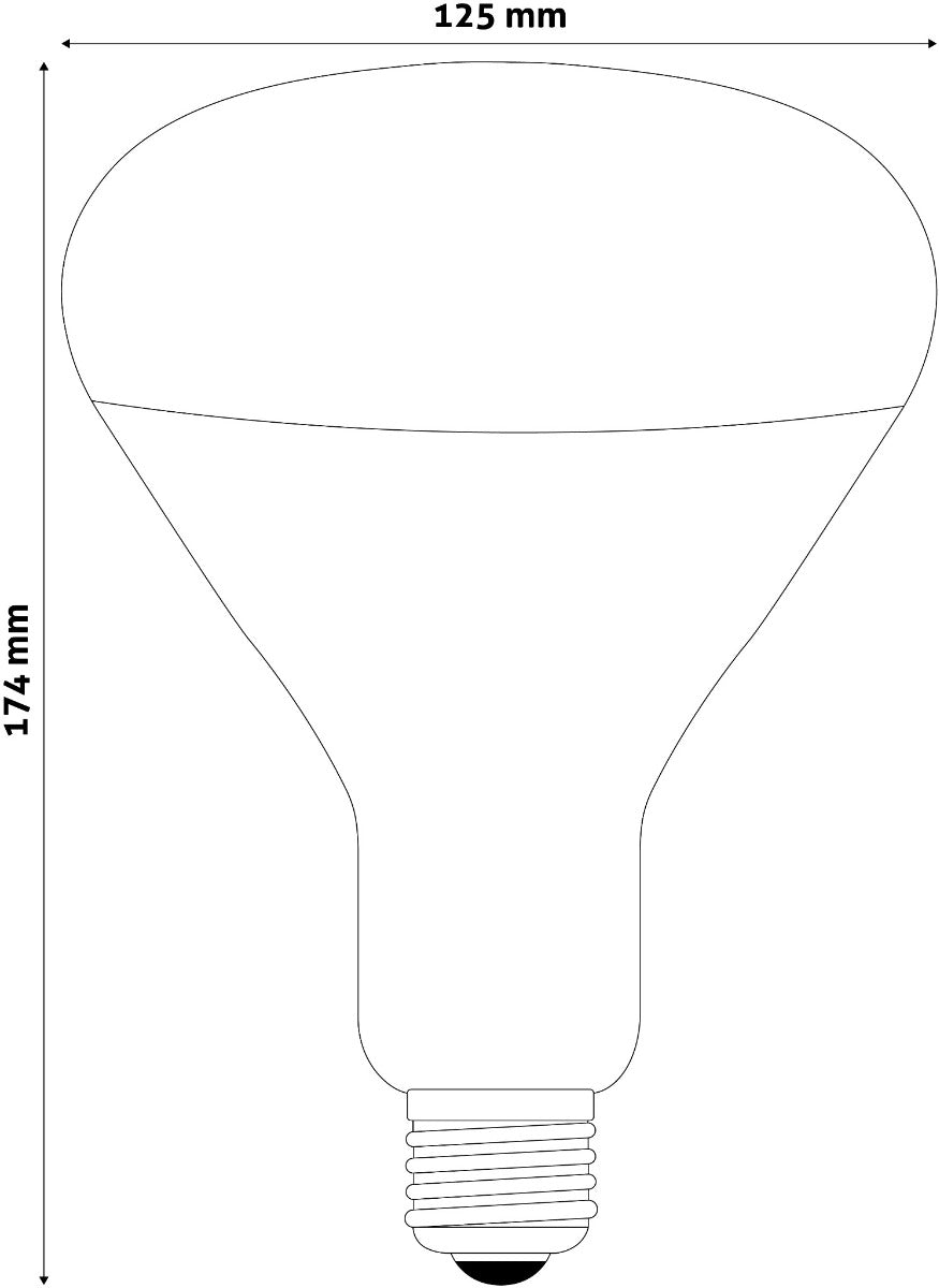 Avide Infrared Lamp E27 100W Transparent