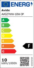 Avide LED Bulb Common 10W E27 Warm 3000K Value 3pcs