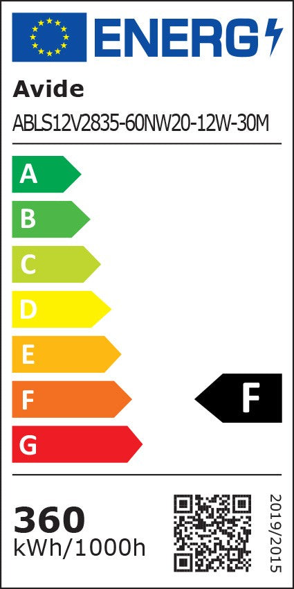 Avide LED Ταινία 12V 4000K IP20 30m 3