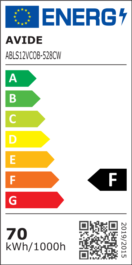 Avide LED Ταινία COB 12V 14W Ψυχρό 6400K IP44 5m