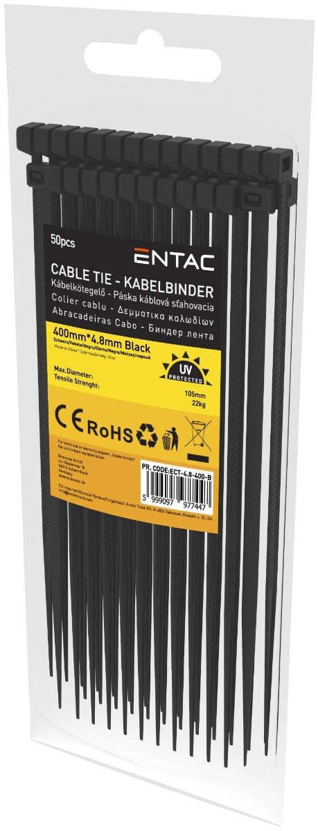 Entac Ties ECT-4.8-400-B Black