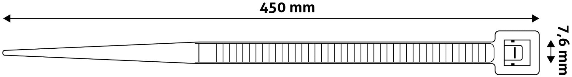 Entac Ties ECT-7.6-450-W White