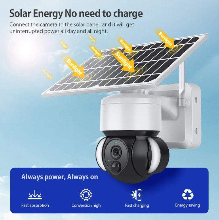 EDUP 4G Solar Surveillance Camera 3MP WiFi IP66 Outdoor
