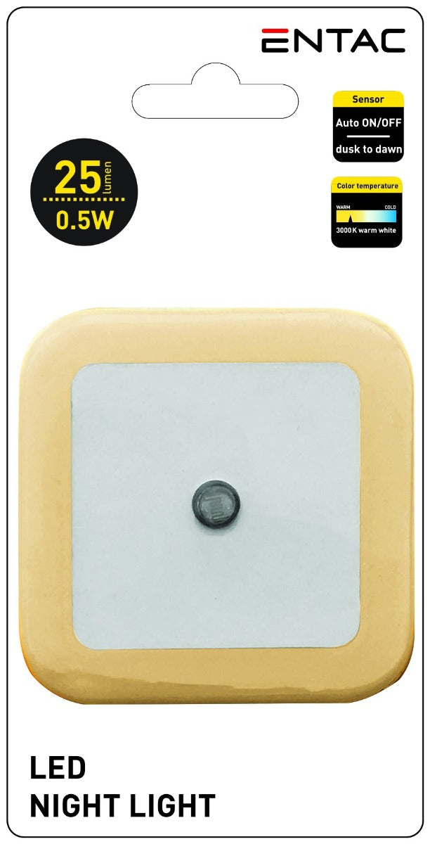 Entac Night Light 0.5W Square Warm Orange