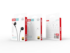 XO EP39 Handsfree Half In-ear Headphones 1.15m Black