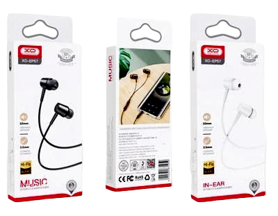 XO EP57 Handsfree in-ear Headphones 3.5mm White
