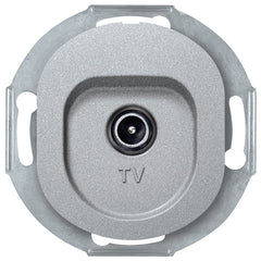 EON E612I.S TV Aerial Πρίζα χωρίς Πλαίσιο Κάλυψης για Μεμονωμένα Συστήματα Ασημί