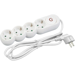 Entac 4-Position Design Power Strip with Switch 3G1.5 3m