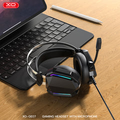 XO Ακουστικά Gaming GE-07 Στατικό RGB με μικρόφωνο USB+Dual 3,5mm