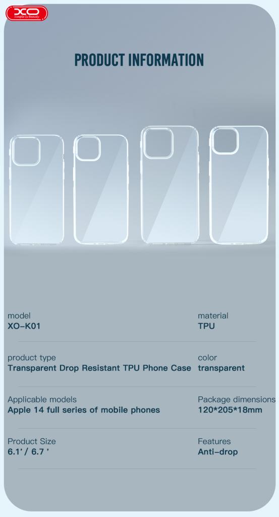 XO K01 Θήκη Σιλικόνης iPhone 14 Pro Max 6.7"