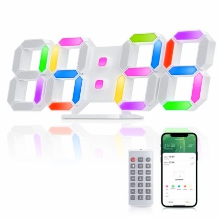 EDUP EH-LED1319-pro 3D LED Ρολόι Τοίχου 9,7" Tuya App