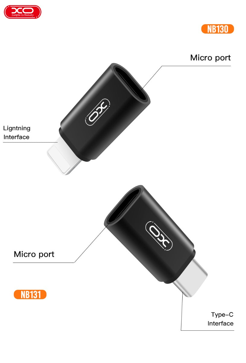 XO NB130 USB Micro to Lightning Adapter