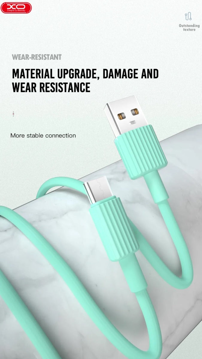 XO NB156 USB Καλώδιο Φόρτισης Type-C Μαύρο