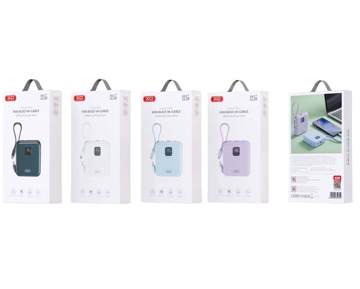 XO PR235 Fast Charging Power Bank with Digital Display and Multiple Ports 22.5W 10000mAh (White)