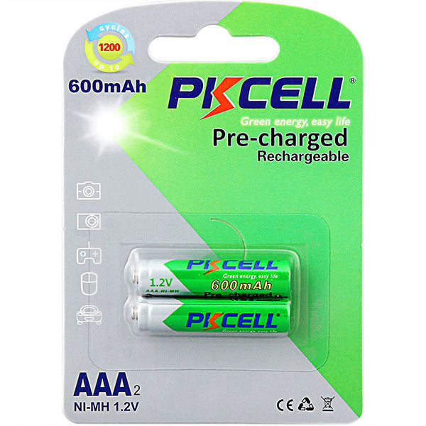 Pkcell Rechargeable Batteries RTU AAA 600-2B (2pcs)