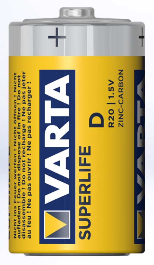 Varta Single Batteries R20 D (2pcs)