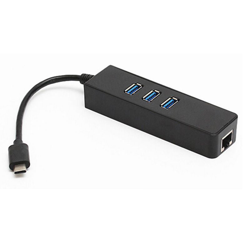USB Type C to LAN Adapter 1000GBps+ 3x USB3.0 HQ