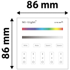 Avide LED Strip 12V RGB+W 4 Zones RF Recessed /2xAAA/ Touch
