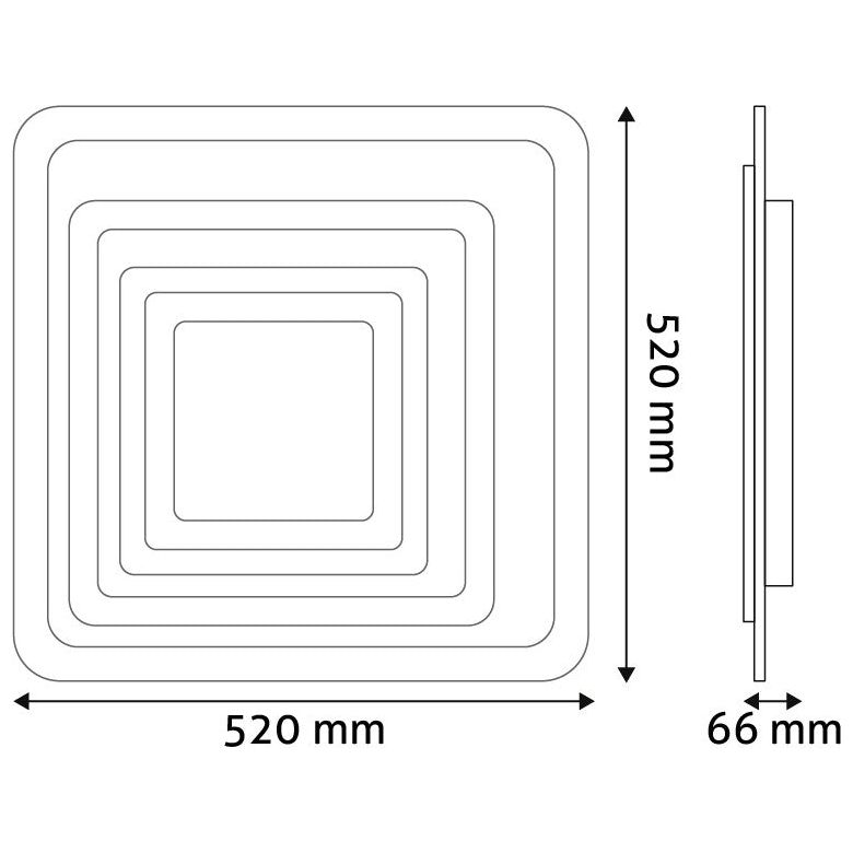 Avide Μοντέρνα Πλαφονιέρα Οροφής LED Nansy-3D 81W