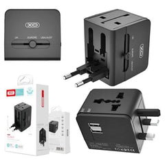 XO WL01 Αντάπτορας Φόρτιστης Ταξιδιού UK / EU / US
