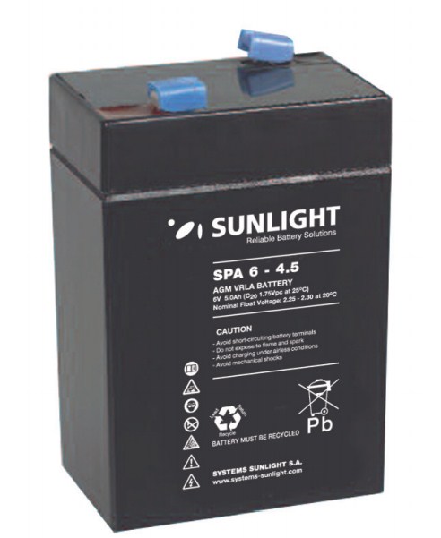 Sunlight Μπαταρία Μολύβδου 6V 4.5A 16070