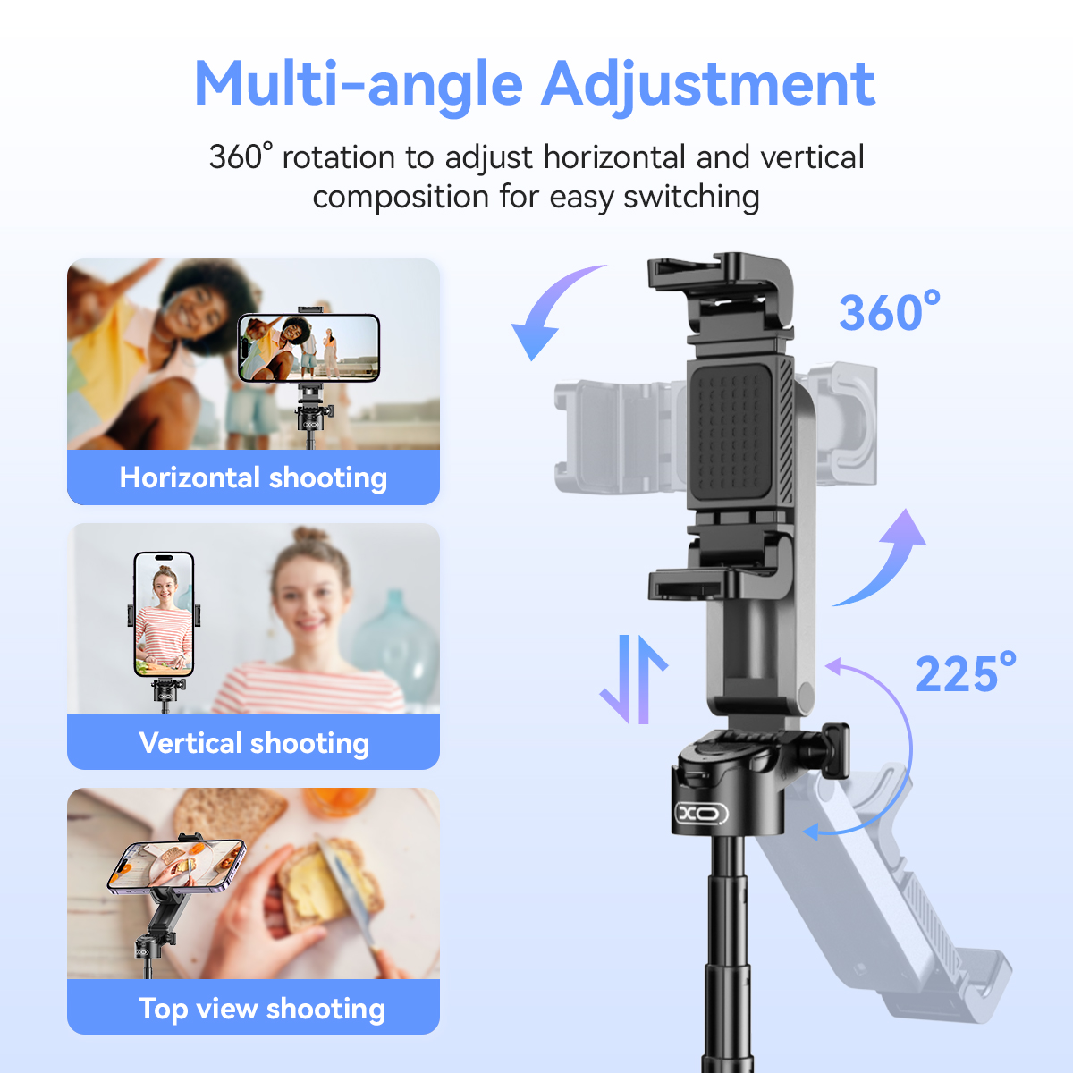 XO SS21 Πολυλειτουργικό Mini Bluetooth Selfie Stick 4 σε 1 - Image 10