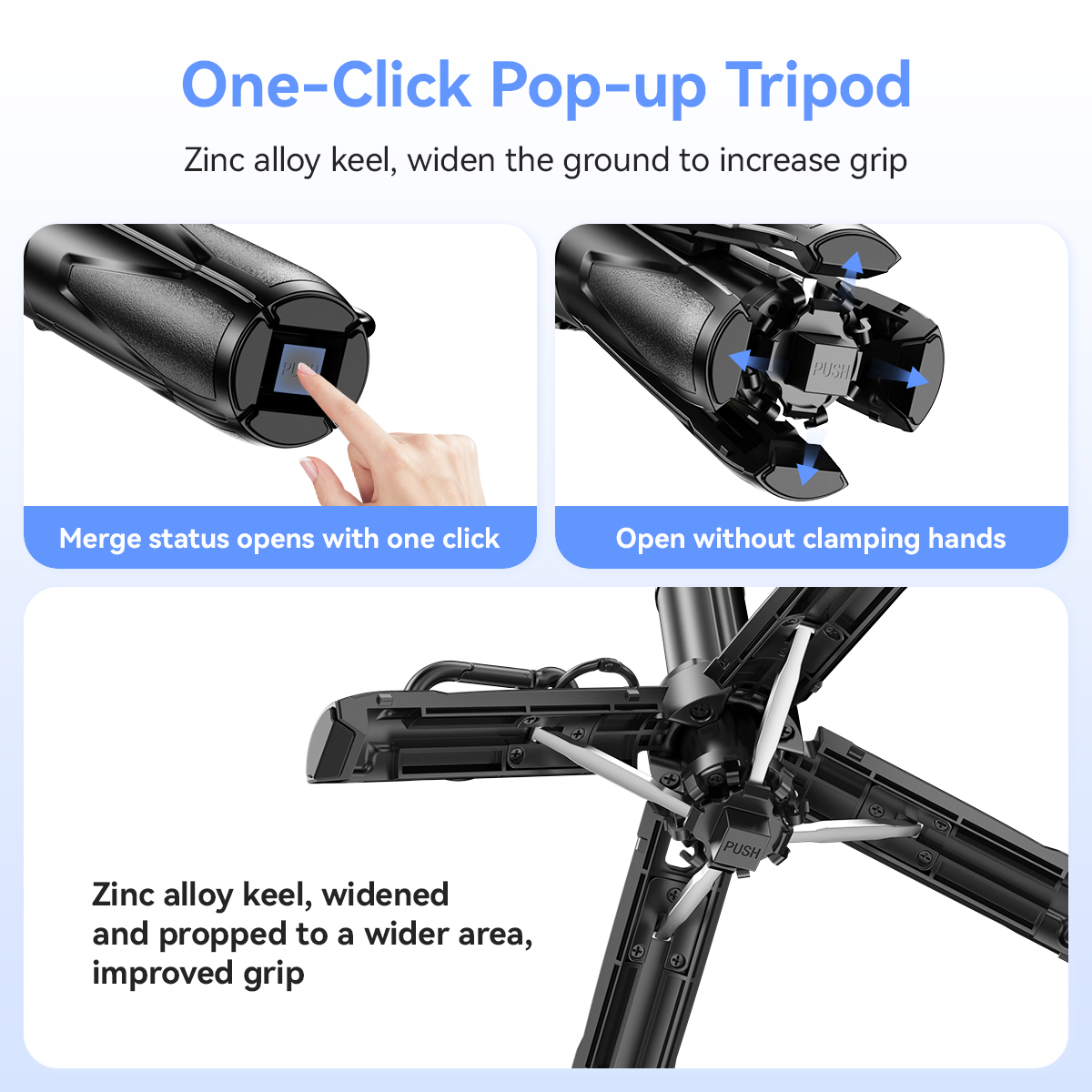 XO SS21 Πολυλειτουργικό Mini Bluetooth Selfie Stick 4 σε 1 - Image 11