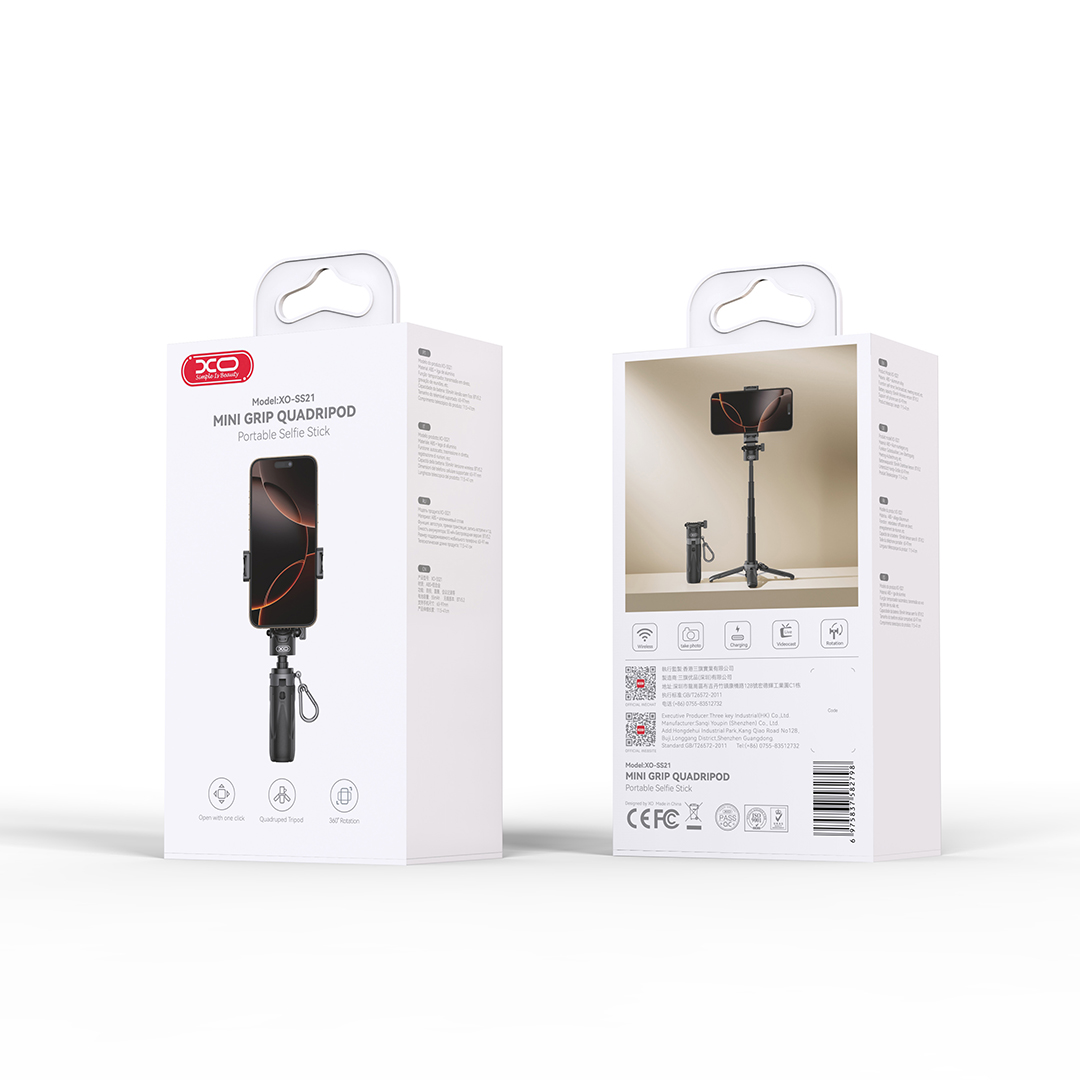 XO SS21 Πολυλειτουργικό Mini Bluetooth Selfie Stick 4 σε 1 - Image 6