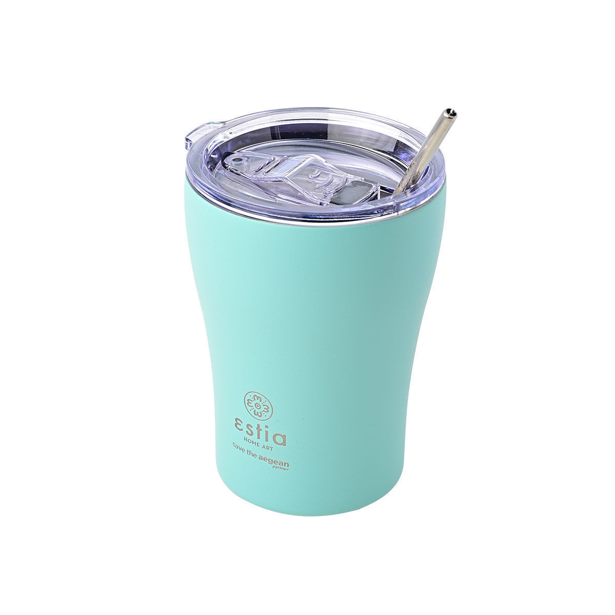 ESTIA ΘΕΡΜΟΣ COFFEE MUG SAVE THE AEGEAN 350ml BERMUDA GREEN - Image 2