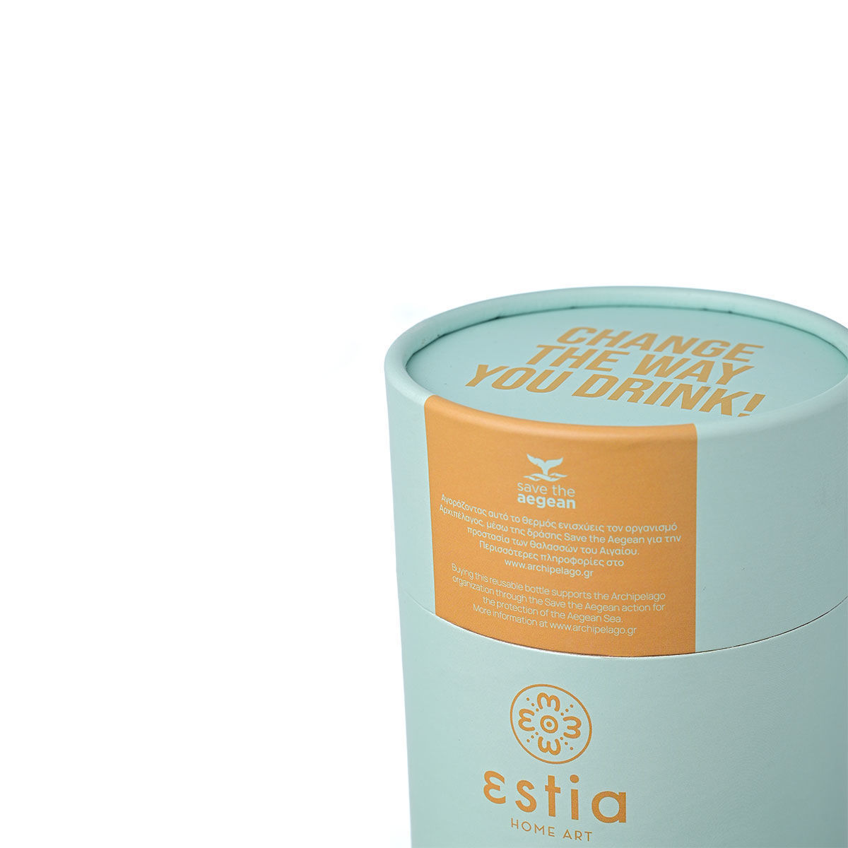 ESTIA ΘΕΡΜΟΣ COFFEE MUG SAVE THE AEGEAN 350ml BERMUDA GREEN - Image 4