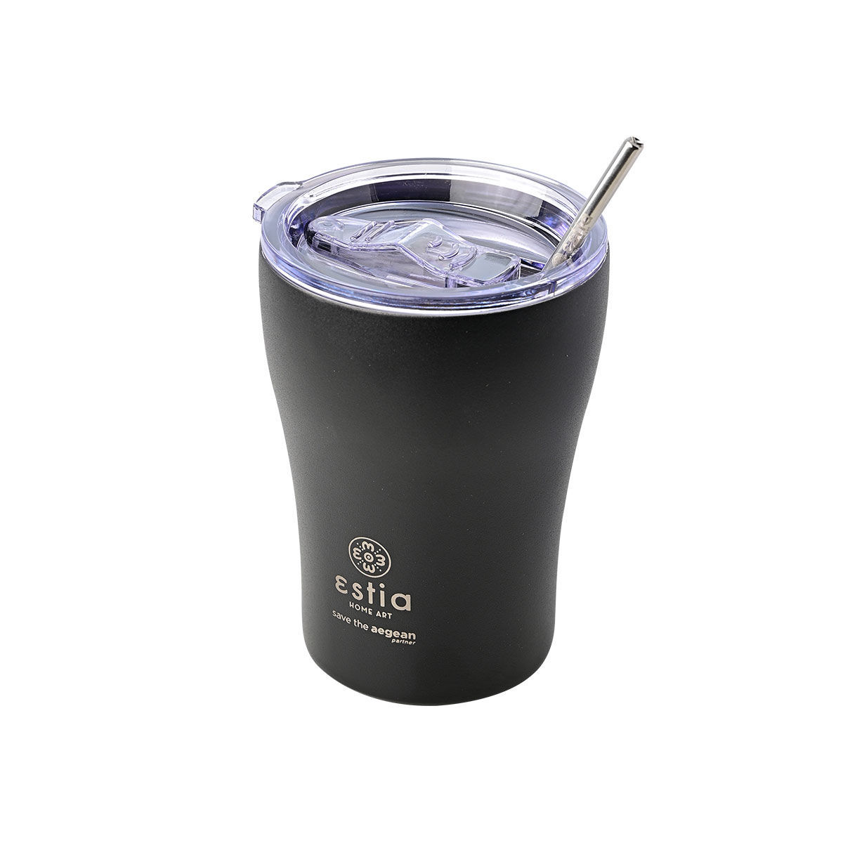 ESTIA ΘΕΡΜΟΣ COFFEE MUG SAVE THE AEGEAN 350ml MIDNIGHT BLACK - Image 2