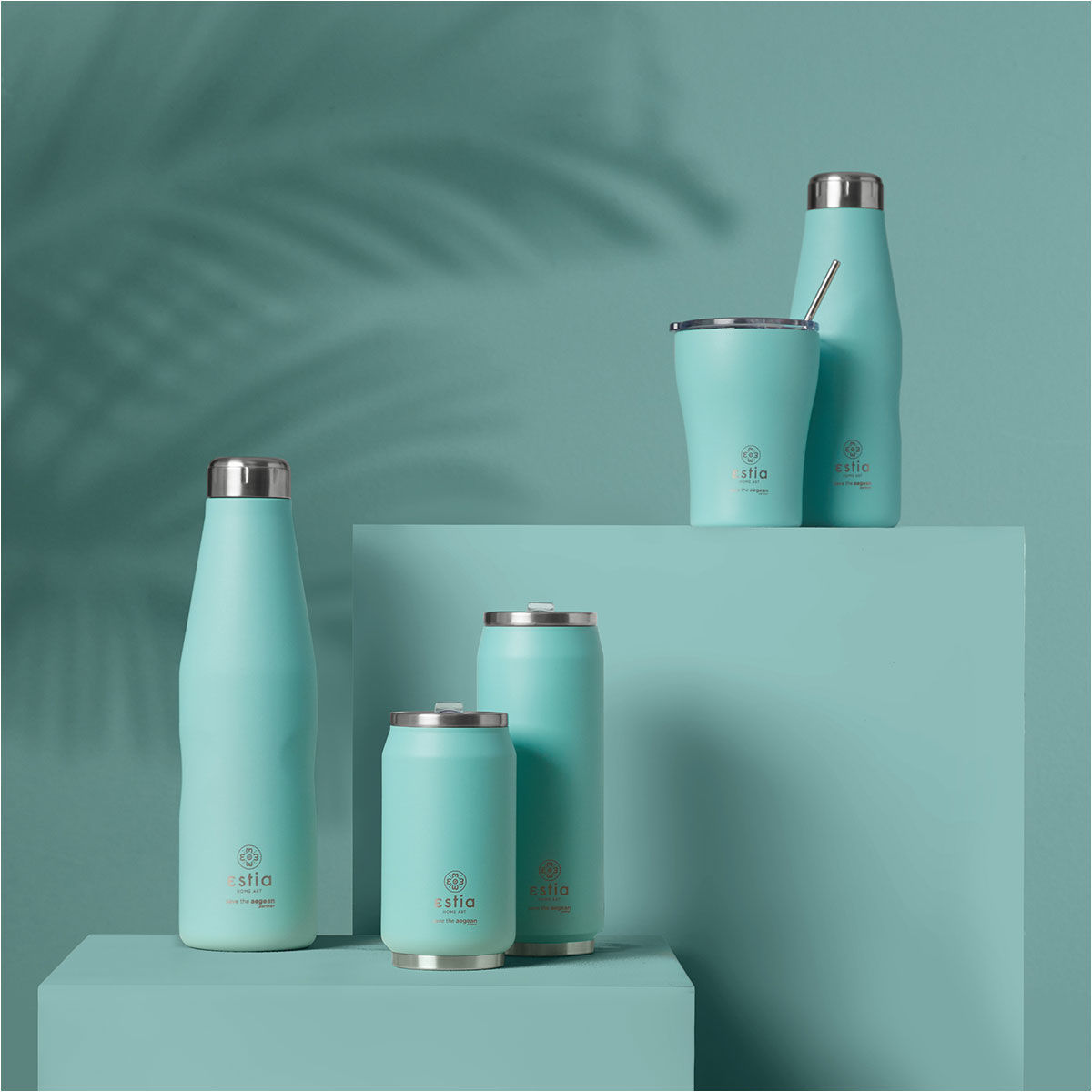 ESTIA ΘΕΡΜΟΣ TRAVEL CUP SAVE THE AEGEAN 300ml BERMUDA GREEN - Image 8