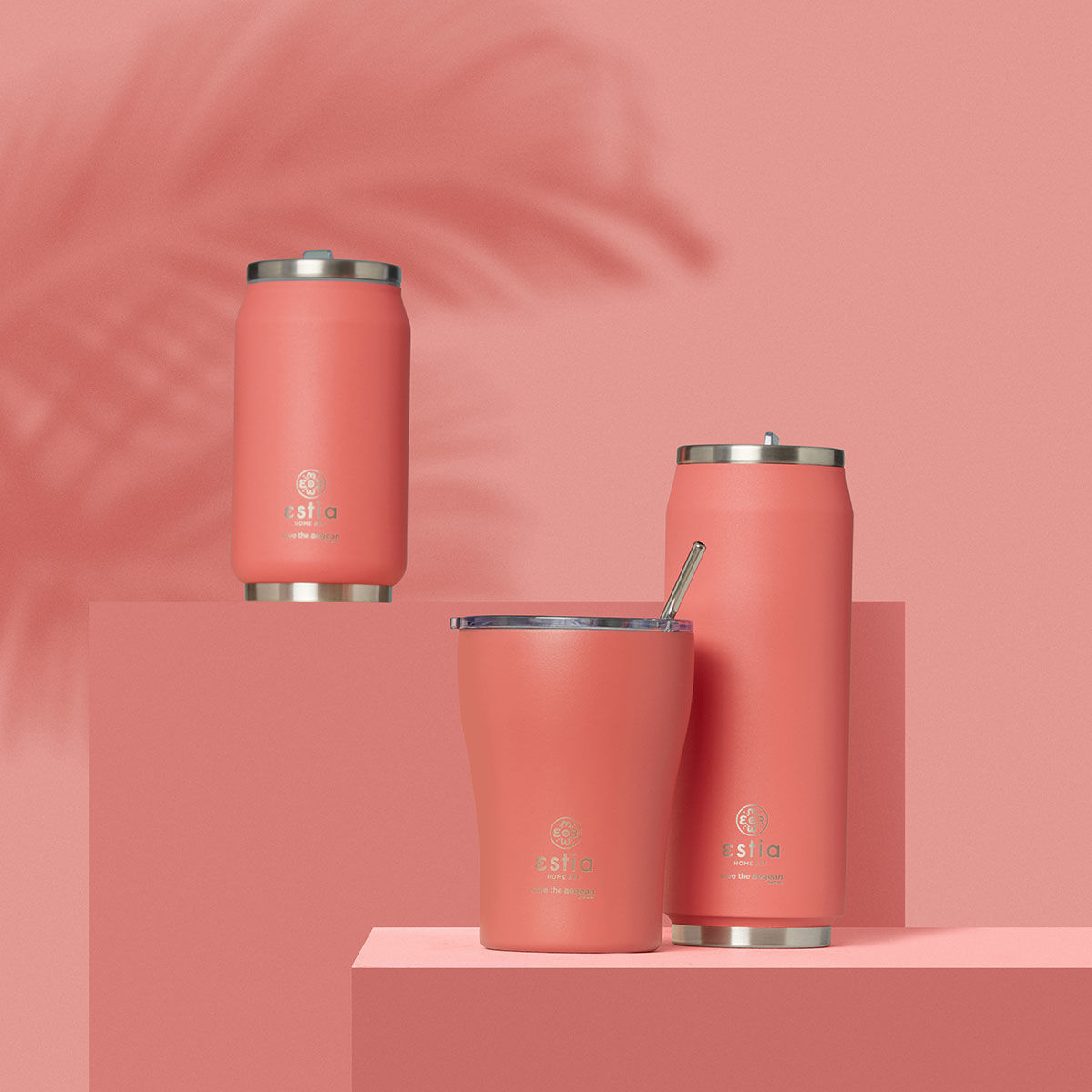 ESTIA ΘΕΡΜΟΣ TRAVEL CUP SAVE THE AEGEAN 300ml FUSION CORAL - Image 8