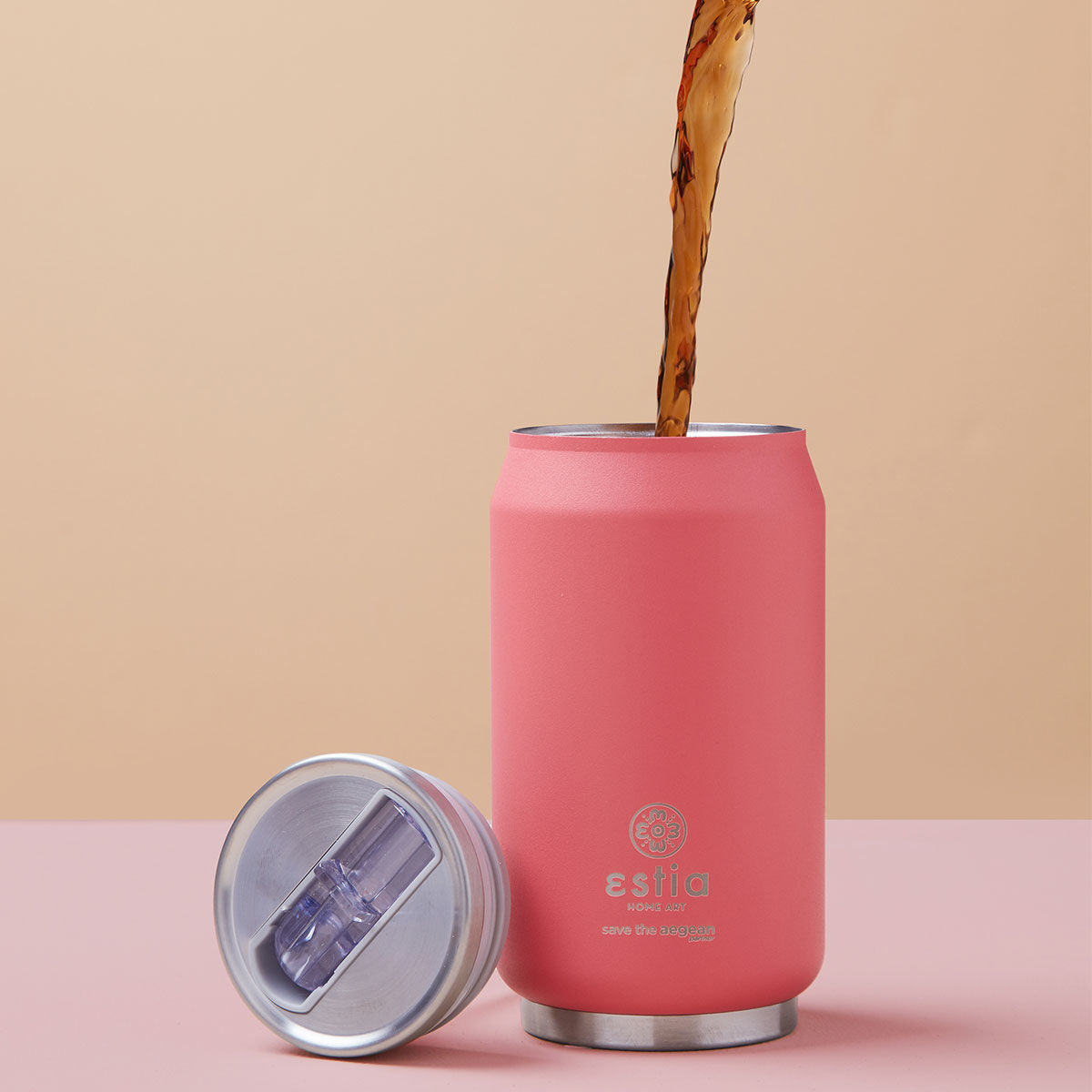 ESTIA ΘΕΡΜΟΣ TRAVEL CUP SAVE THE AEGEAN 300ml FUSION CORAL - Image 9
