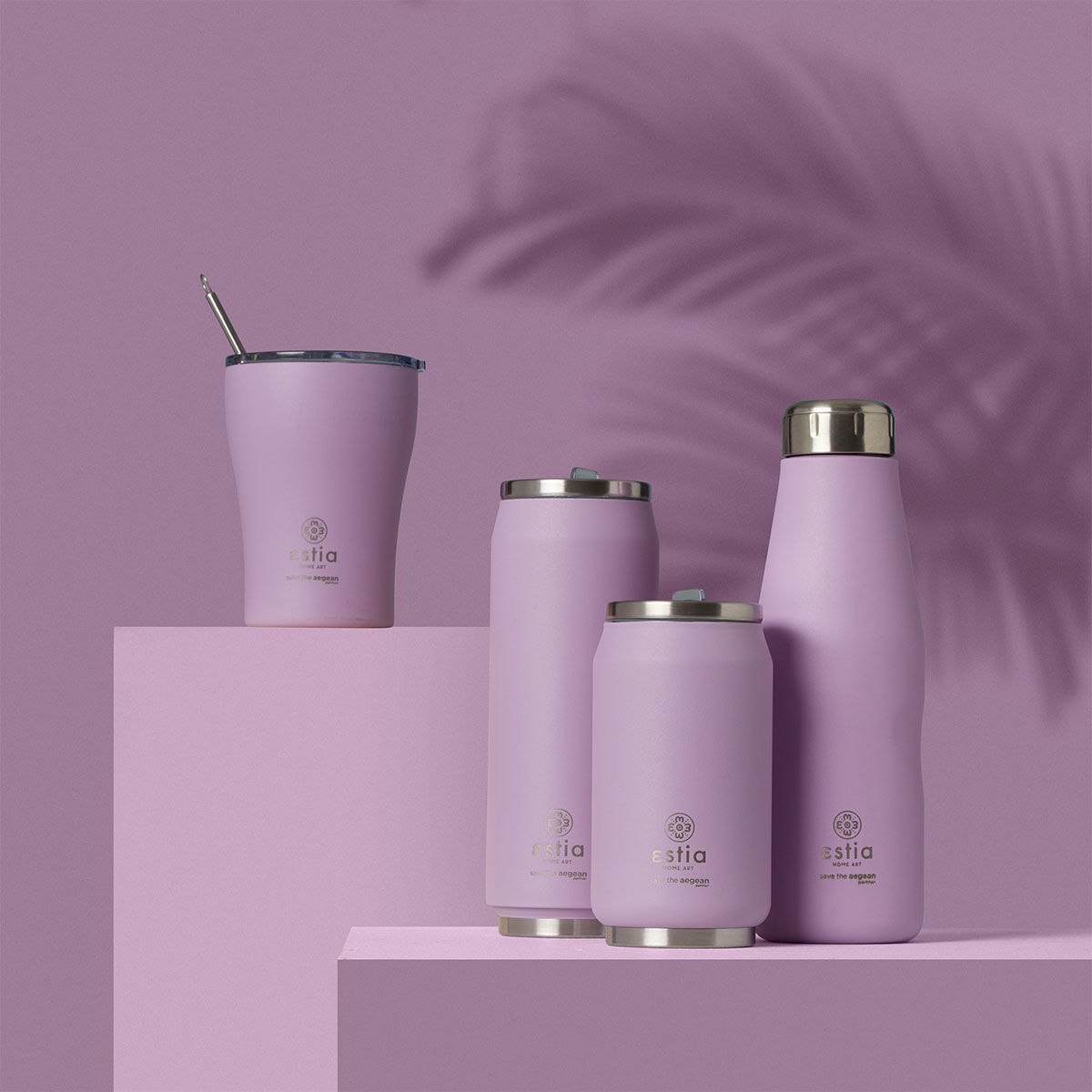 ESTIA ΘΕΡΜΟΣ TRAVEL CUP SAVE THE AEGEAN 300ml LAVENDER PURPLE - Image 8
