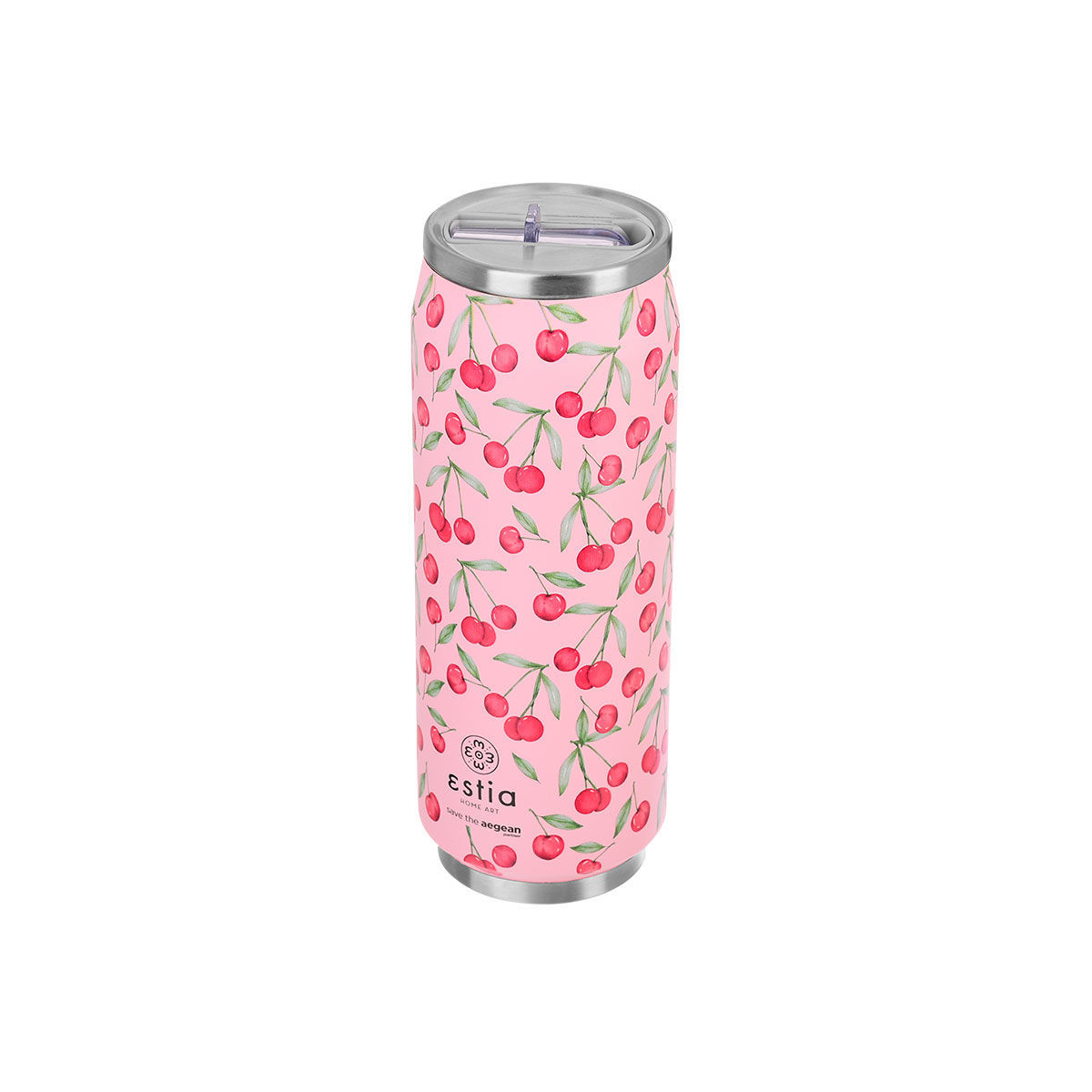 ESTIA ΘΕΡΜΟΣ TRAVEL CUP SAVE THE AEGEAN 500ml CHERRY ROSE - Image 2