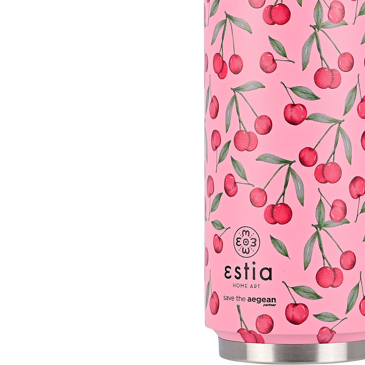 ESTIA ΘΕΡΜΟΣ TRAVEL CUP SAVE THE AEGEAN 500ml CHERRY ROSE - Image 3