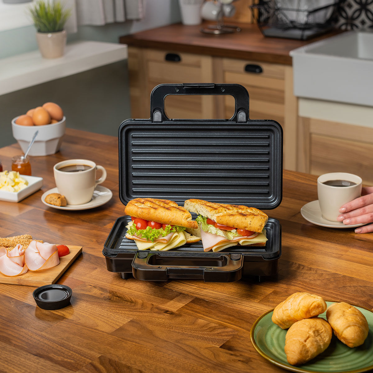 ESTIA ΤΟΣΤΙΕΡΑ KING TOAST 2 ΘΕΣΕΩΝ 900w ΜΕ ΒΑΘΙΕΣ ΑΠΟΣΠΩΜΕΝΕΣ ΑΝΤΙΚΟΛΛΗΤΙΚΕΣ ΠΛΑΚΕΣ - Image 5