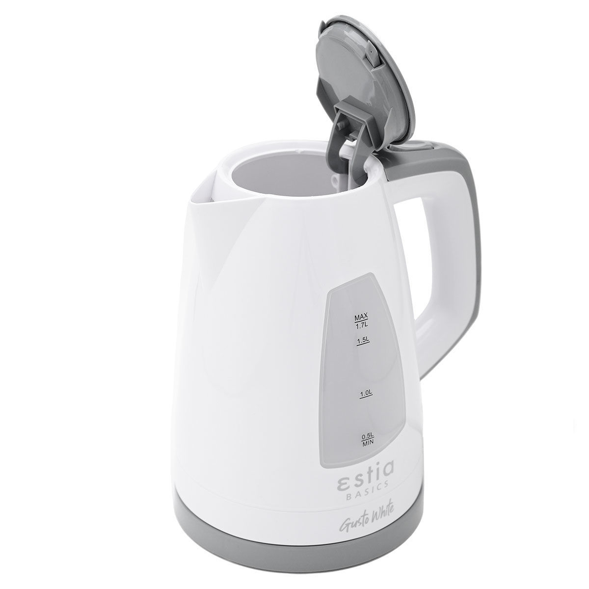 ESTIA ΒΡΑΣΤΗΡΑΣ GUSTO WHITE ΠΛΑΣΤΙΚΟΣ 2200w 1.7lt ΛΕΥΚΟΣ - Image 3