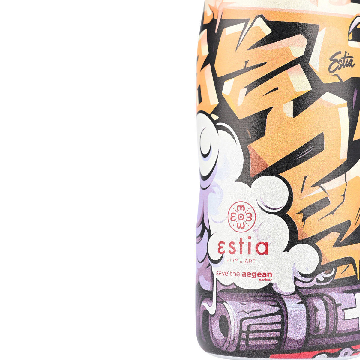 ESTIA ΘΕΡΜΟΣ TRAVEL FLASK SAVE THE AEGEAN 500ml GRAFFITI RHYTHM - Image 3