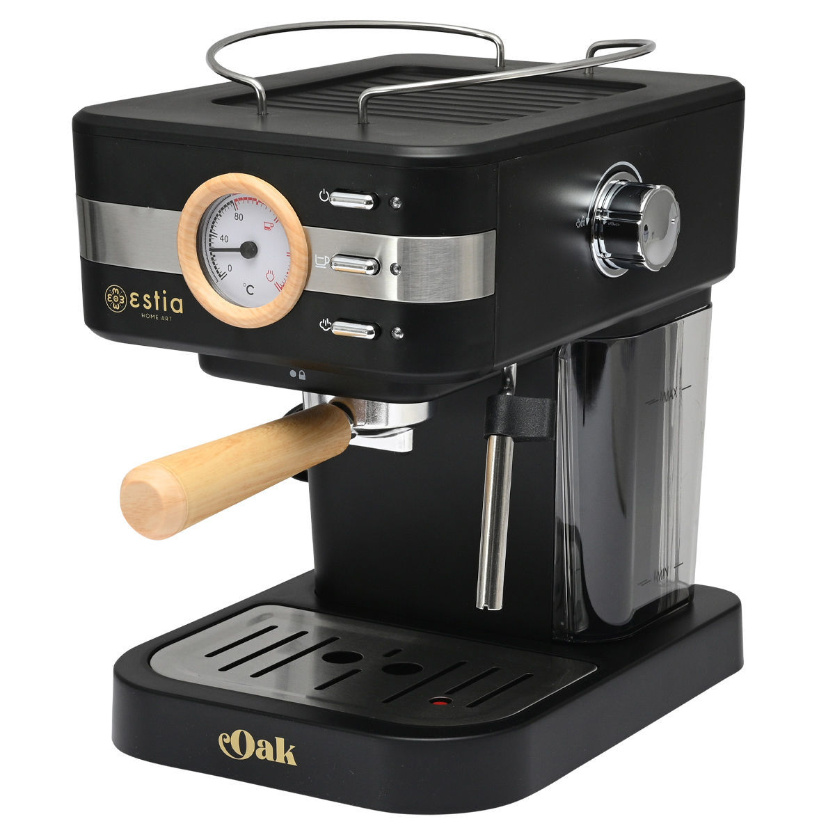 ESTIA ΜΗΧΑΝΗ ESPRESSO OAK 950w 15 bar 1.2lt ΜΑΥΡΗ - Image 2