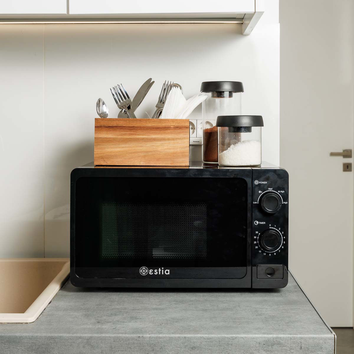 ESTIA ΦΟΥΡΝΟΣ ΜΙΚΡΟΚΥΜΑΤΩΝ WAVE PRO 700w 20lt ΜΑΥΡΟΣ - Image 5